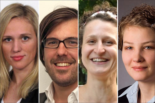 Ausgezeichnet für ihre Dissertationen: Die Ernst-Reuter-Preisträger 2012 Elisa Hoven, Christoph Trebesch, Ina Danquah und Melanie Loerke (v.l.n.r.)
