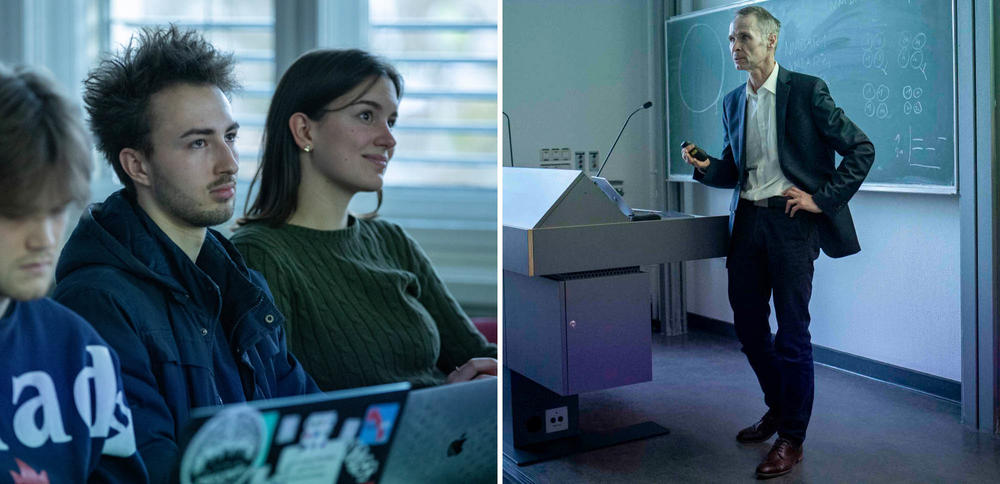 Aufmerksames Zuhören: Eine weitere Vorlesung sagte der Leibniz-Preisträger schon zu.