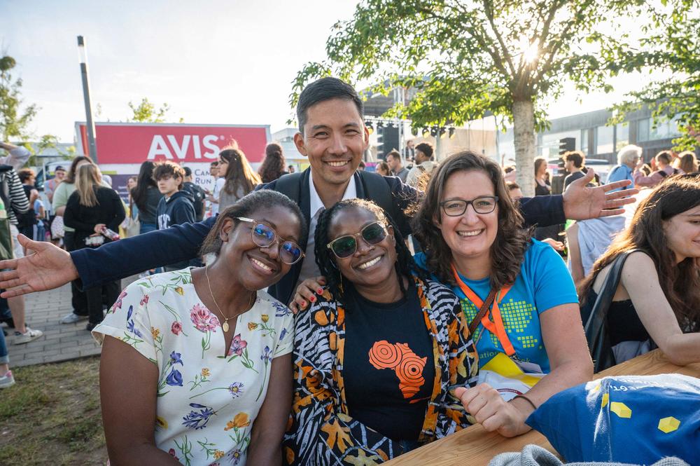 Sunshine, smiles, and sporting fun at Freie Universität’s Campus Run. Far right: Stefanie Ritter, the organizational talent behind International Staff Training Week.