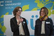 Sonja Böckenholt (l.) und Pia Bornkessel leiten seit November 2025 die Technische Abteilung der Freien Universität.