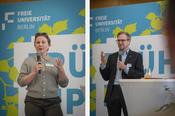 Politikwissenschaftlerin Prof. Dr. Luisa Feline Freier vom Lateinamerika-Institut und Dr. Martin Mann, seit Januar Geschäftsführer der Berlin University Alliance