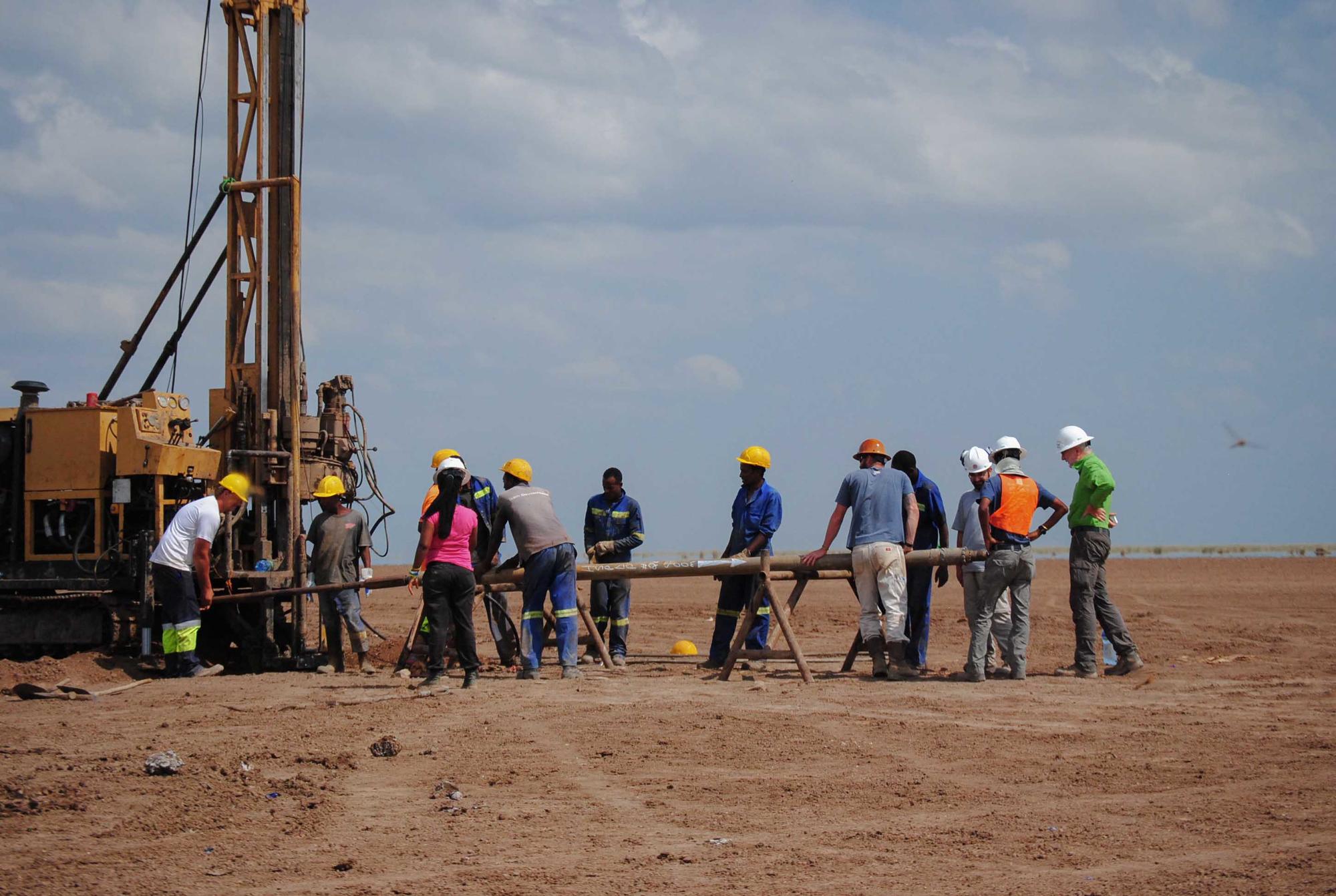 Bohrung in Äthiopien. Ein Sedimentkern aus einem See erzählt 600.000 Jahre Klimageschichte.