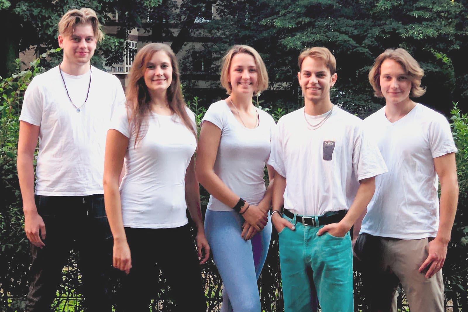 Engagieren sich für Obdachlose (v. l. n. r.): Ludger Santel, Julia Lubomirska, Lilith Schenkmann, Oliver Niesz, Max-Jonathan Libberoth.
