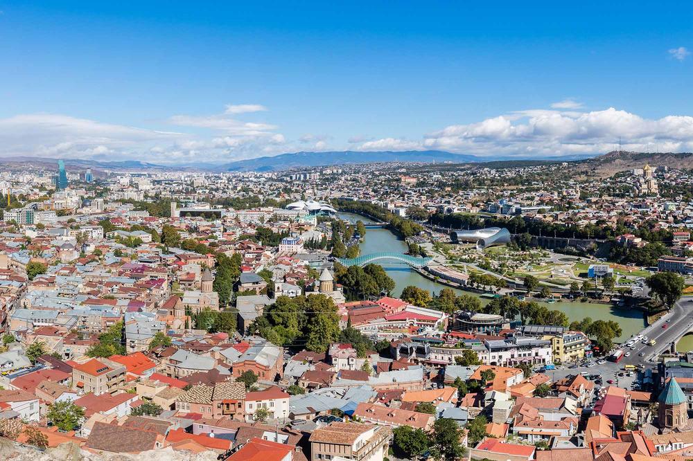 Tbilisi, the capital city of Georgia, is home to over one million people. It is located in the eastern part of the country, at the center of the Caucasus isthmus.