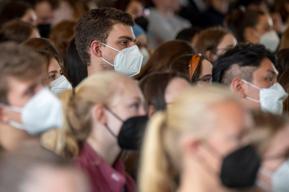 While you are not required to wear a mask on campus, we strongly recommend wearing one indoors.