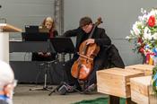 Natalie Miller  (on piano) and Uwe Hirth-Schmidt (on cello) provided musical accompaniment at the ceremony.