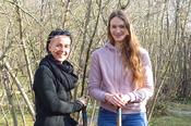 Janet Wagner (left) and Rebecca Rongstock (right) adapted the “mini forest” concept and invited interested parties to join them for a tree-planting campaign.