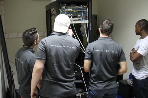 Workplace for two weeks: the server room at the Dom Bosco teacher training institute.