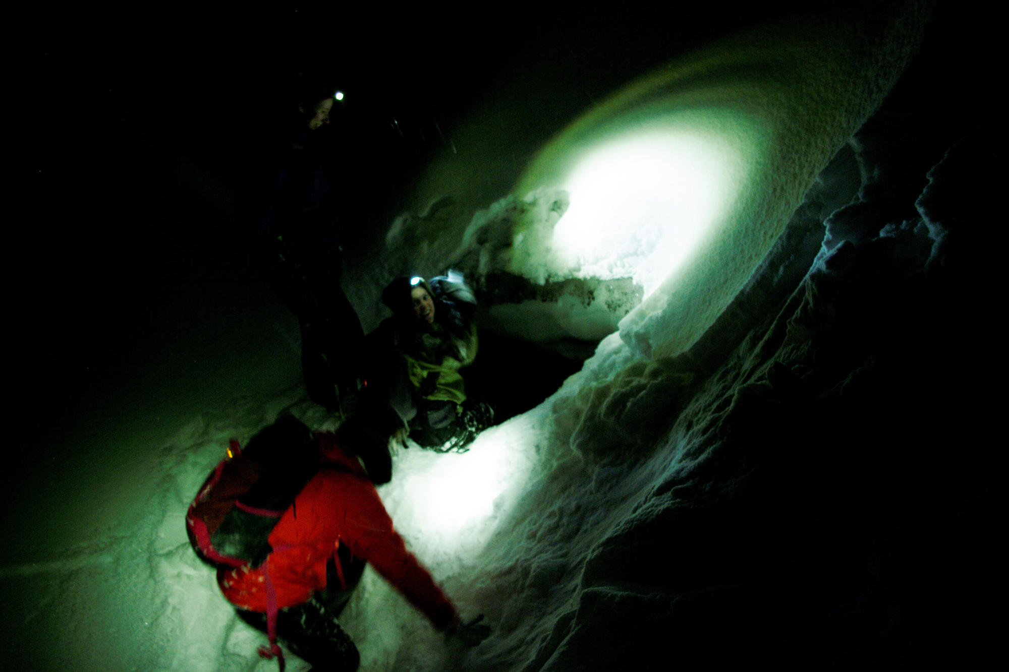 The entrance to the glacier cave is not exactly reassuring.