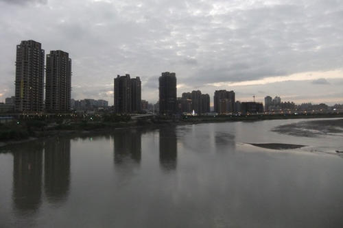 A view of the skyline of Taipei.