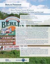 Poster of the 2012 Berlin Program Summer Workshop