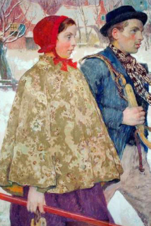 Das um 1880 in Berlin entstandene gemälde „Schlittschuhläufer“ von Gari Melchers erwarb Rudolf Mosse auf der „Grossen Kunstausstellung“. 1934 wurde es versteigert und hängt seitdem im Arkell Museum, Canajoharie/New York.