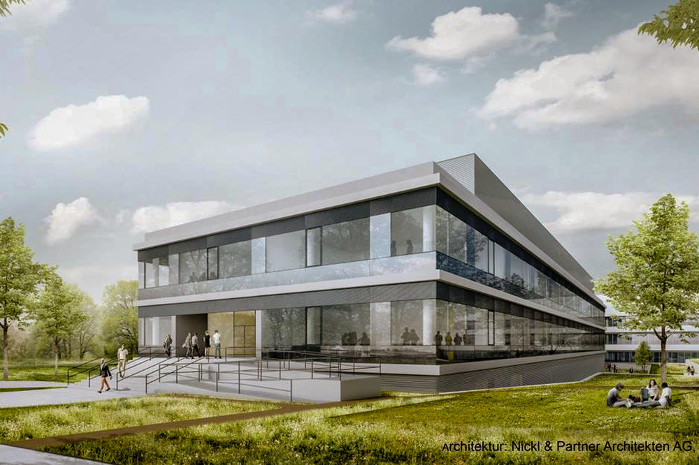 So wird es aussehen: Das Gebäude des SupraFAB befindet sich in Nachbarschaft zum Chemiegebäude in der Takustraße 3 und dem Zuse Institute Berlin.