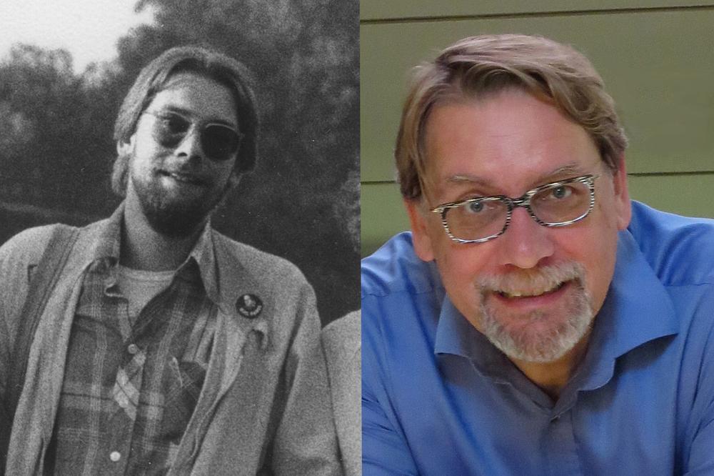 Alumnus Prof. Dr. Ralf Remshardt damals als Student, heute als Professor.