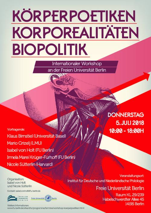 Internationaler Workshop: Körperpoetiken - Korporealitäten - Biopolitik