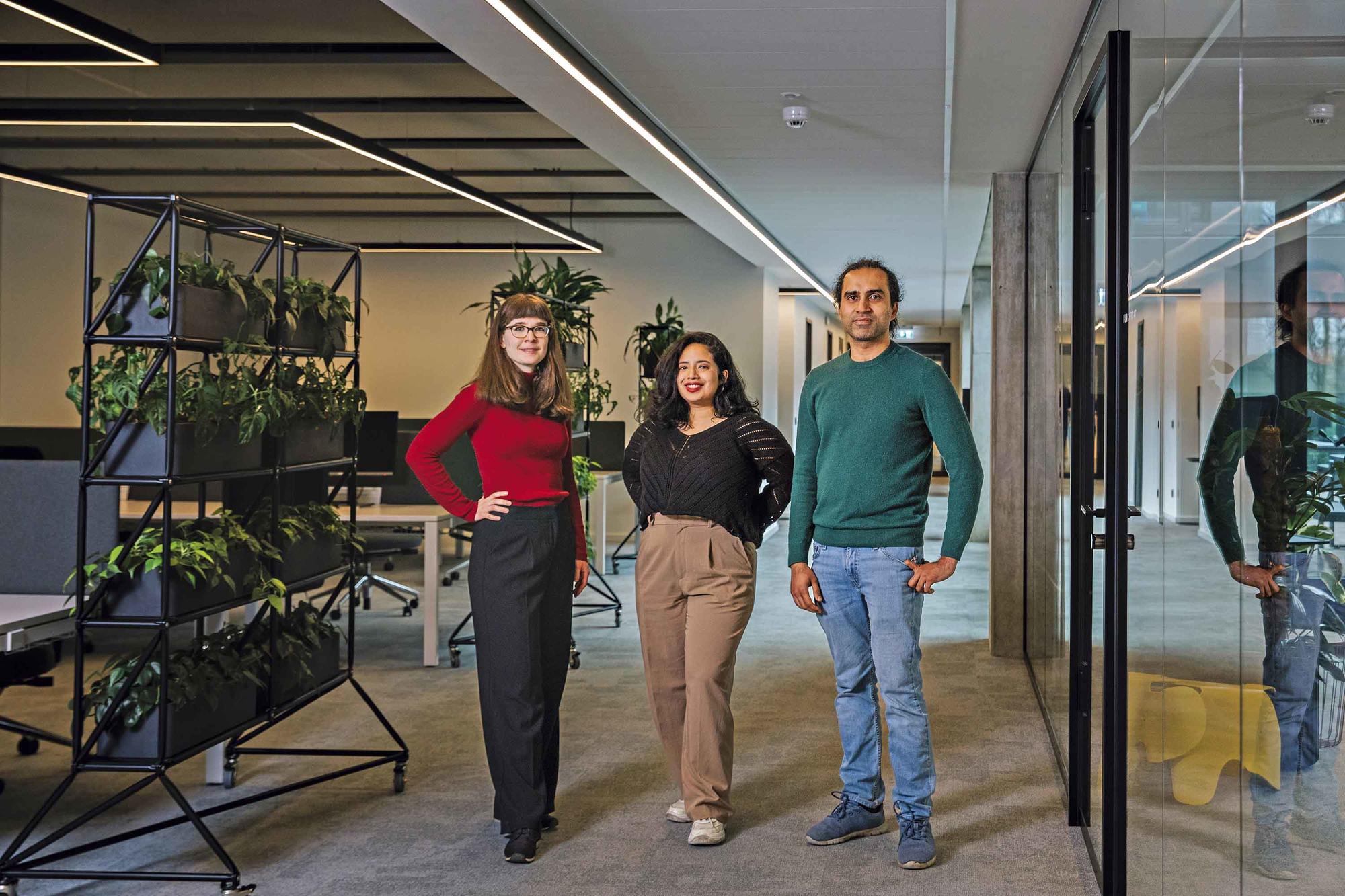 Das Team von „sylby“: Dr. Vera Scholvin, Yamile Vargas und Dr. Paras Mehta.