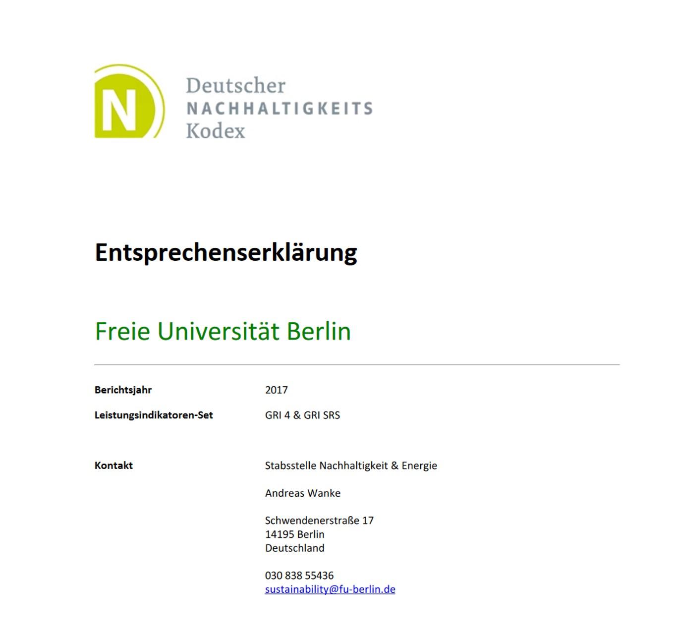 Entsprechendserklräung 2017