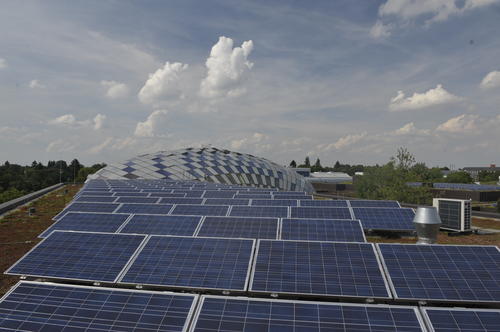 Solaranlage auf der Rost- und Silberlaube