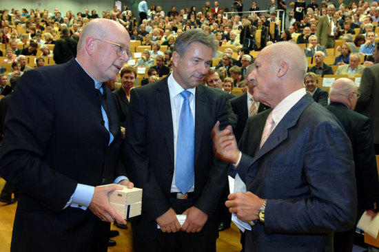 Lenzen, Wowereit und Foster im Gespäch