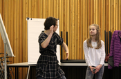 Beim Workshop "Aus die Maus" mit dem GRIPS Theater