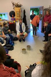 Beim Workshop "Wo die wilden Bienen leben" im September 2019