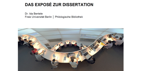 Angebote der Philologischen Bibliothek für Promovierende
