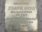 Stolperstein Johanna Arons
