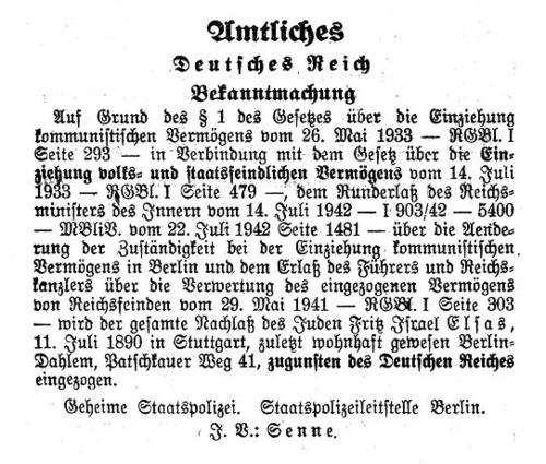 Reichsanzeiger vom 18.01.1945