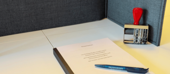 Annahme von Dissertation in der Hochschulschriftenstelle